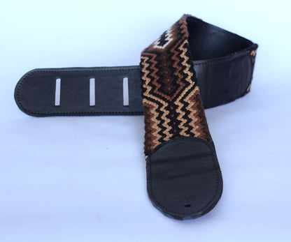 Yáoqowiuaiquí Handmade Leather Guitar Strap